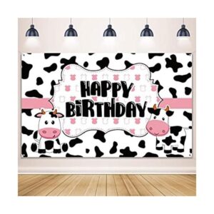 Suministros de fiesta de cumpleaños de vaca decoraciones