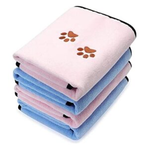 Paquete de 4 toallas para perros para secar perros