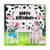 Suministros de fiesta de cumpleaños de vaca decoraciones