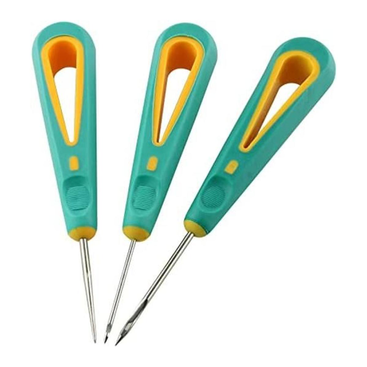 Tegg Sticher Aguja para coser acero con cabeza recta