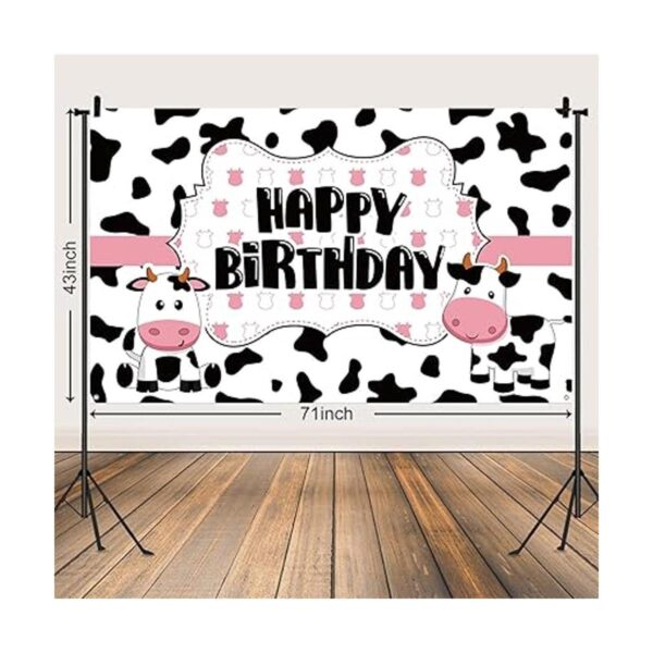 Suministros de fiesta de cumpleaños de vaca decoraciones