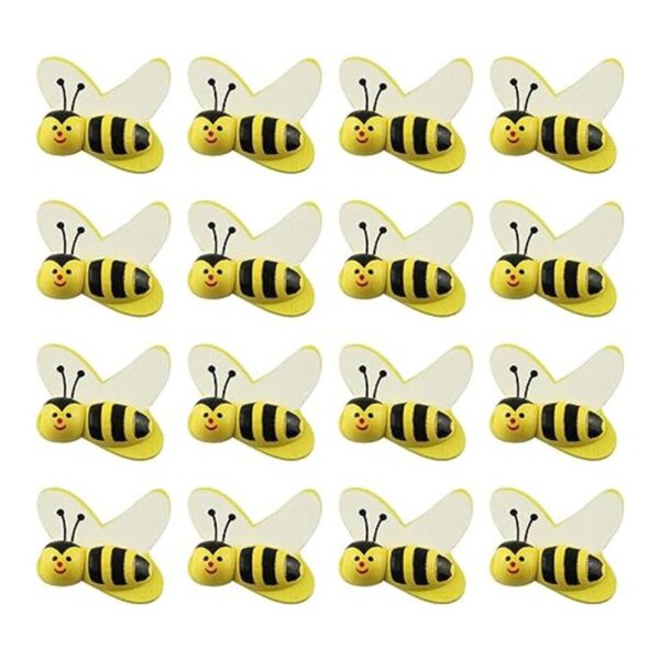 Tegg 30 piezas de abeja de madera 3D con parte trasera_3