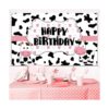 Suministros de fiesta de cumpleaños de vaca decoraciones