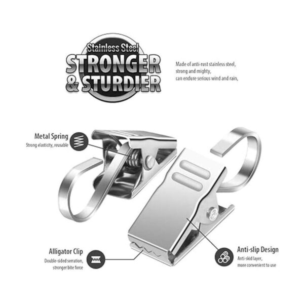 Teenitor clips para cortina de acero inoxidable con