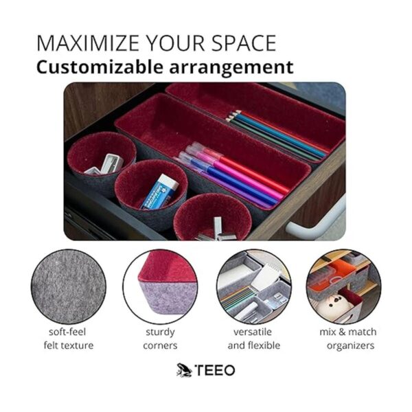 Teeo Organizador de cajones de fieltro Accesorios de_2