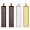 40 bandejas rectangulares colgantes en blanco con dije de_1