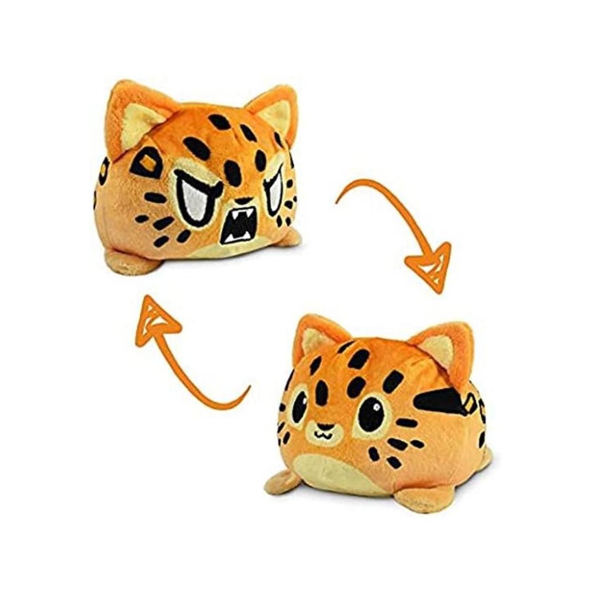 TeeTurtle El peluche original reversible de leopardo
