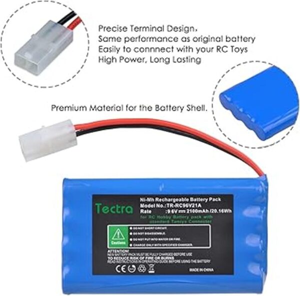 Tectra 96 V 2100 mAh NiMH batería recargable para coche_2