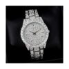 Reloj de esfera baguette helado para hombre con bisel_5