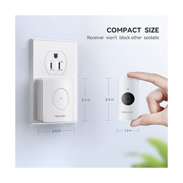 TeckNet Timbre de puerta inalámbrico impermeable