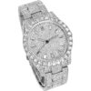Reloj de esfera baguette helado para hombre con bisel_2