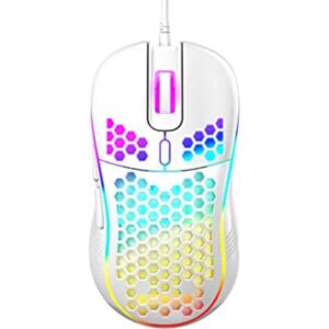 Mouse para juegos con cable de panal de abeja