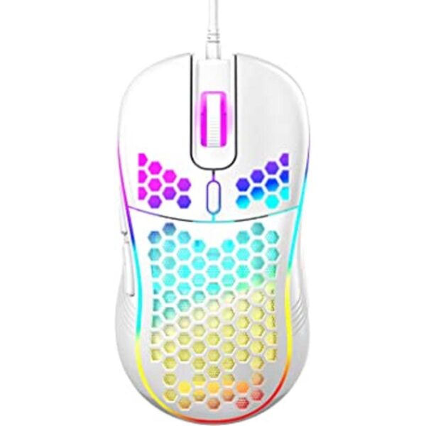 Mouse para juegos con cable de panal de abeja