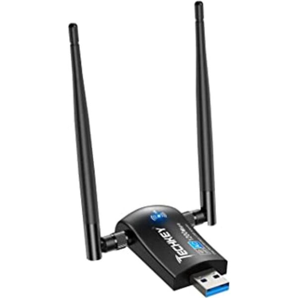 Techkey Adaptador inalámbrico WiFi USB para PC 1200 Mbps_1