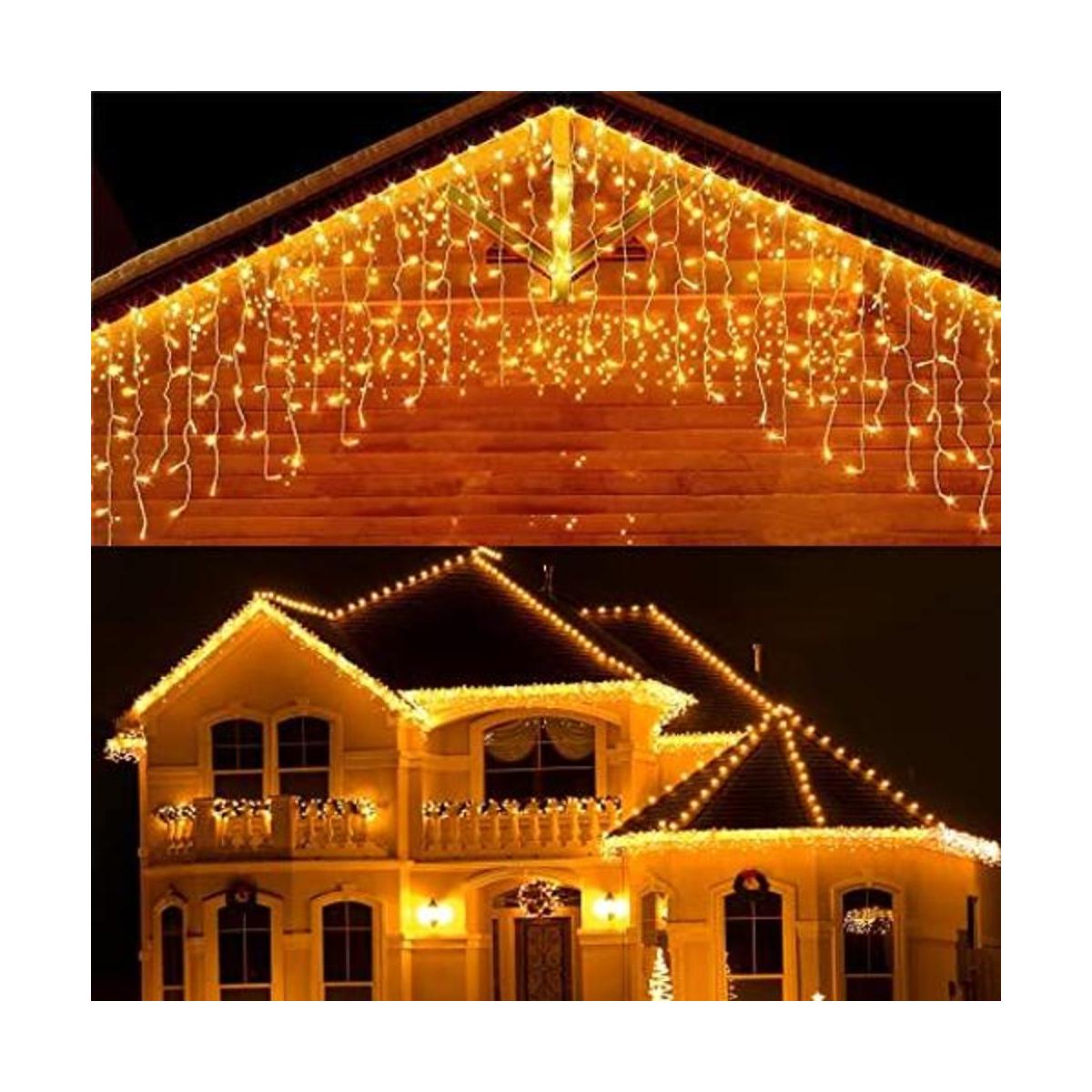 Techip 400 luces LED de carámbanos impermeables para