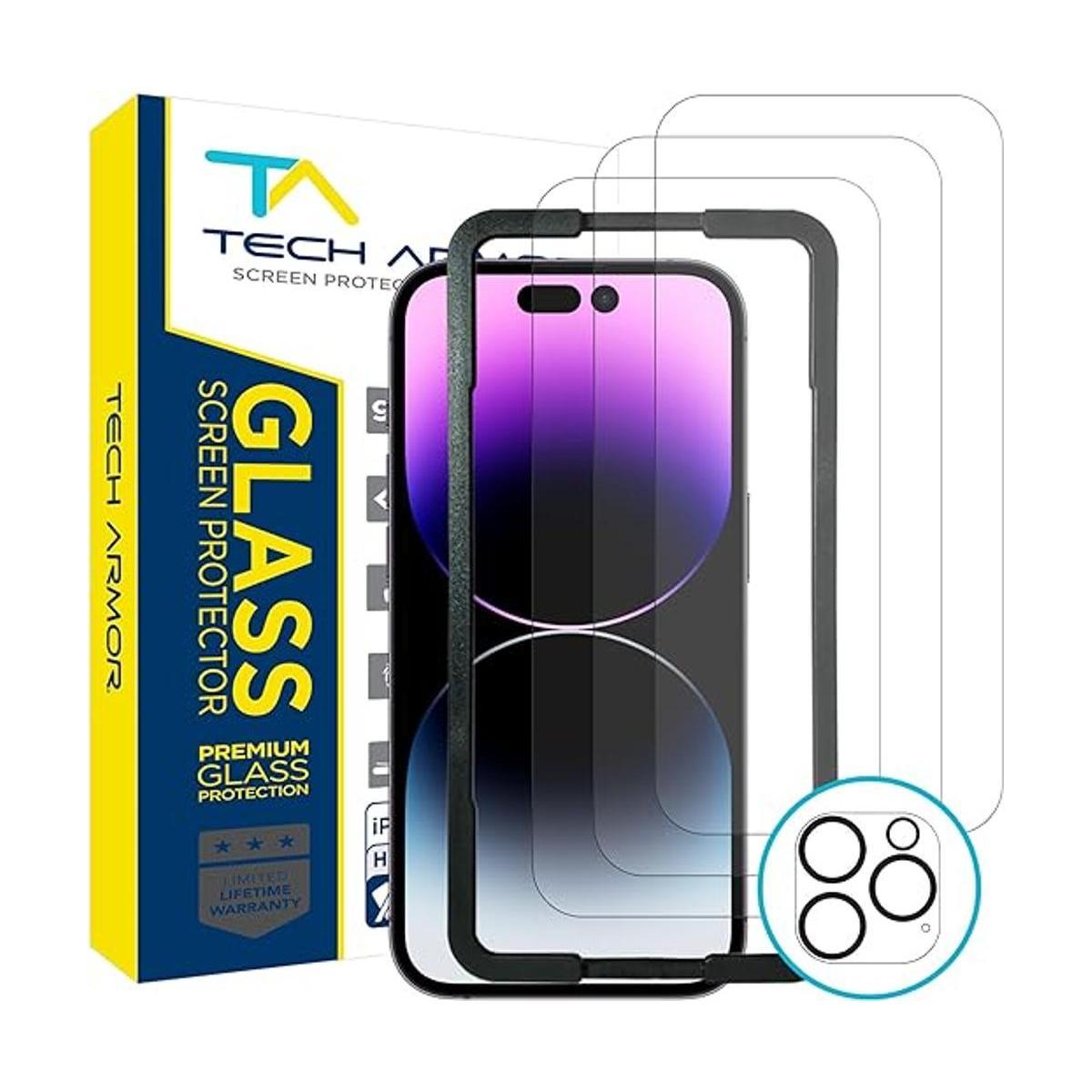 Tech Armor Paquete de 3 protectores de pantalla diseñados