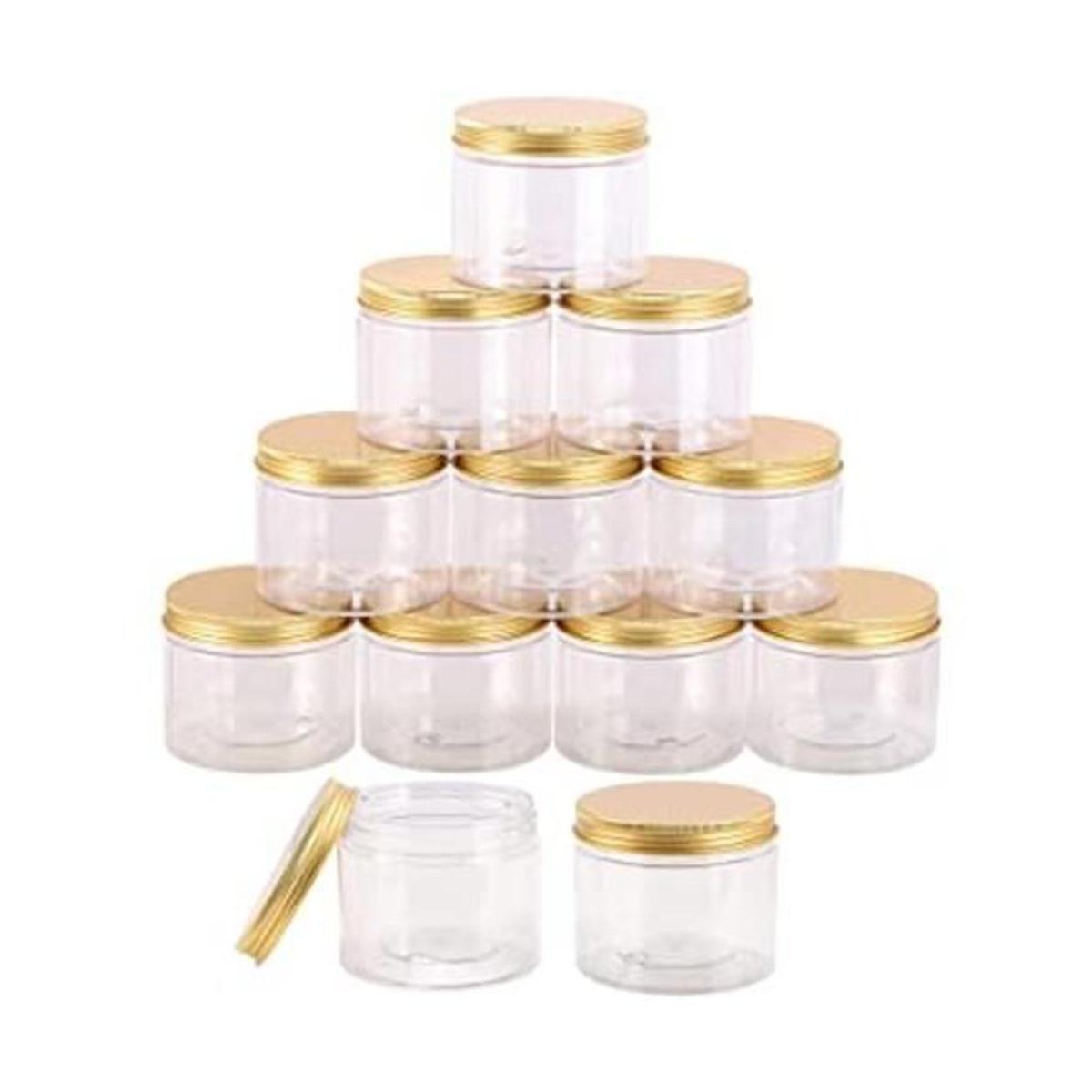 Tecbeauty Paquete de 12 tarros de limo de plástico