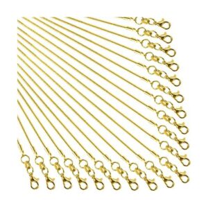 TecUnite Paquete de 24 collares de cadena de serpiente