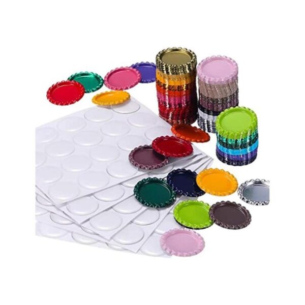 TecUnite 100 tapas de botellas para manualidades en doble