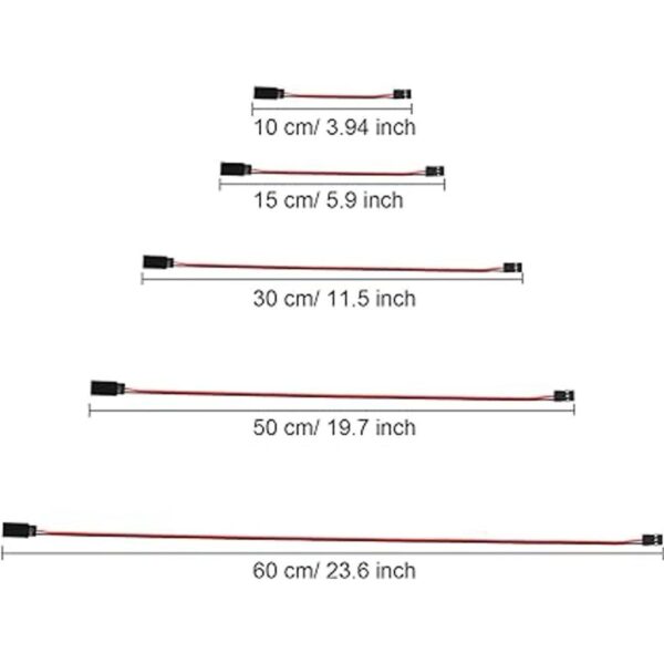 Tecunite 20 cables de extensión servo de 3 pines hembra a_2