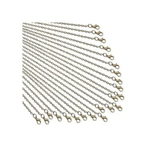 Tecunite Paquete de 24 cadenas de collar de bronce