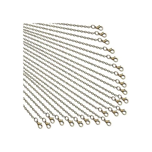 Tecunite Paquete de 24 cadenas de collar de bronce