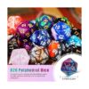 Juego de 25 dados poliédricos con bolsa negra para RPG MTG_4