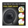 Repuesto para Moen T2901BL Gibson PosiTemp Kit de molduras