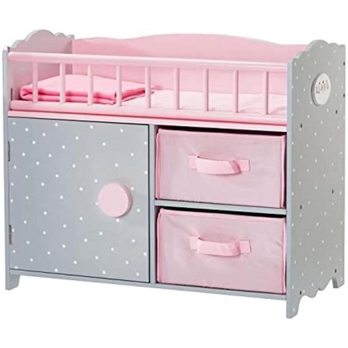 Olivias Little World Cuna de muñeca con manta riel