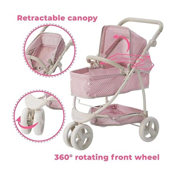Olivias Little World Baby Doll Stroller Polka Dots_2