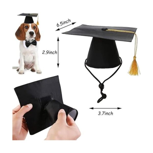 Juego de gorras de graduación para mascotas sombreros de