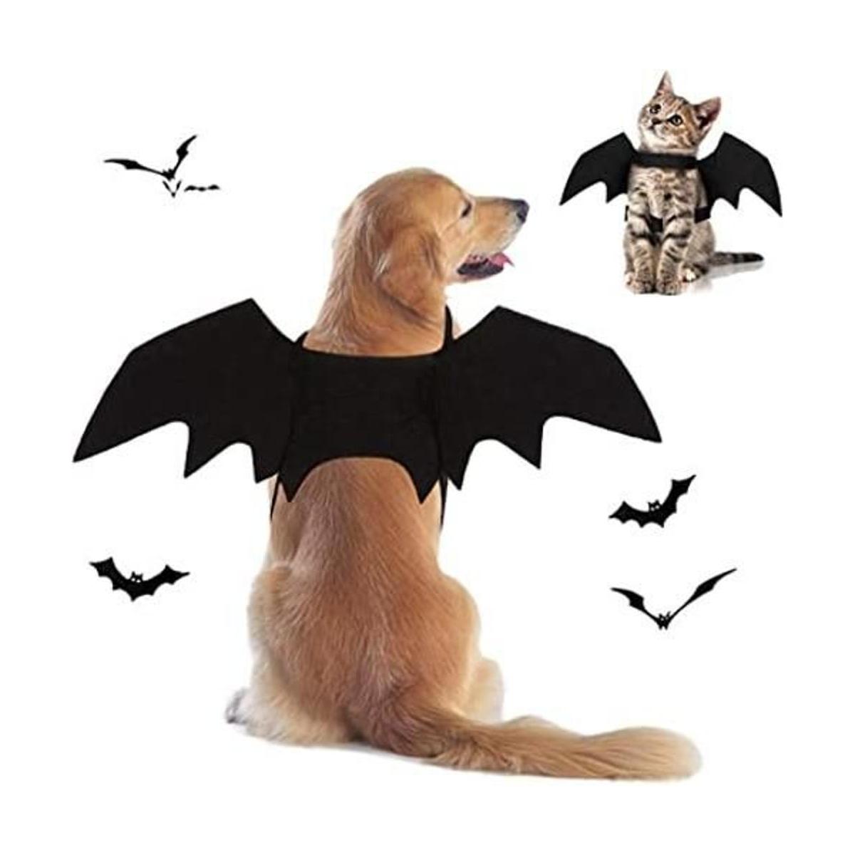 Tealots Disfraz de Halloween para perro alas de