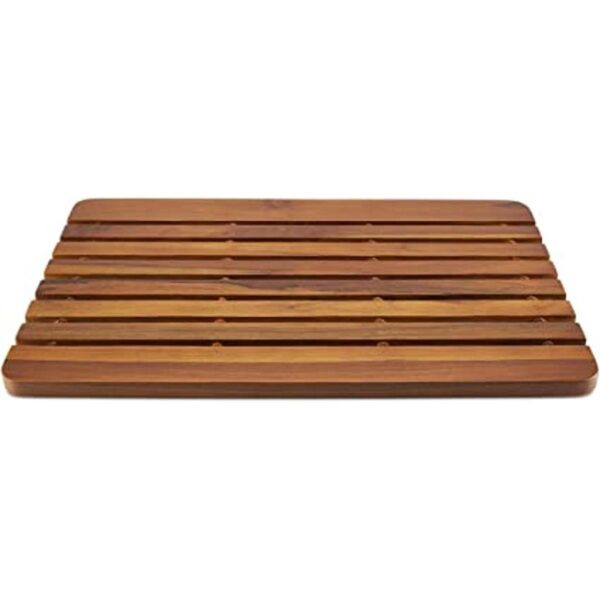 TeakCraft Alfombra de ducha de teca sauna antideslizante