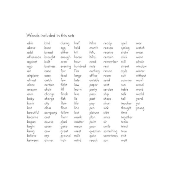 ETA hand2mind 65501 Juego de tarjetas avanzado Sight Words_4