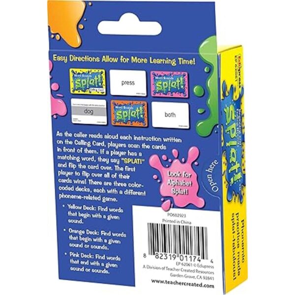 Beginning and Ending Sounds Splat Grados de juego K3_3