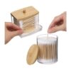 Tbestmax Qtips Contenedor de baño dispensador de bolas