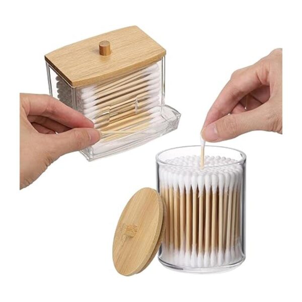 Tbestmax Qtips Contenedor de baño dispensador de bolas