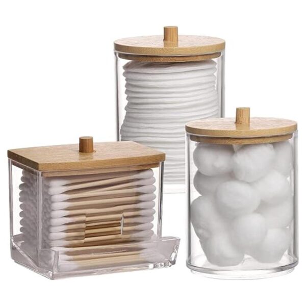 Tbestmax Qtips Contenedor de baño dispensador de bolas