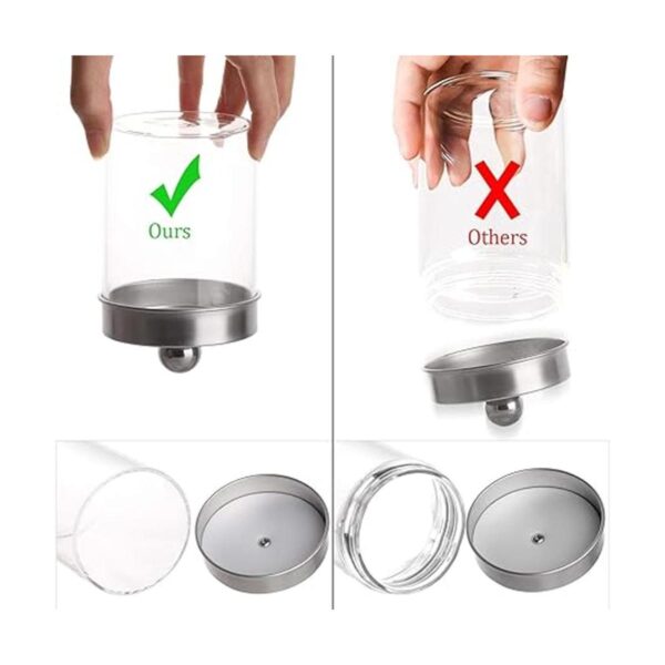 Tbestmax Dispensador de vidrio Qtip recipientes de baño