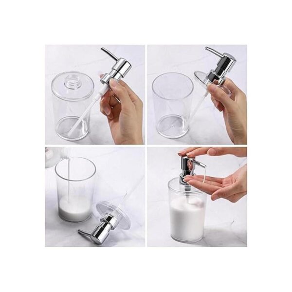 Juego completo de 4 accesorios de baño transparentes de