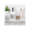 Juego completo de 4 accesorios de baño transparentes de