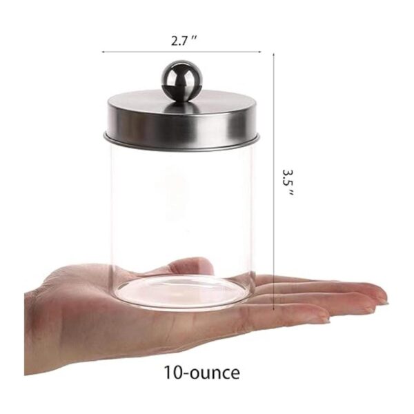 Tbestmax Dispensador de vidrio Qtip recipientes de baño