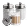 Tbestmax Dispensador de vidrio Qtip recipientes de baño