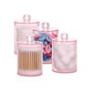 Tbestmax 4 recipientes de baño Qtips tarro de boticario