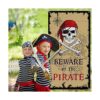 Bandera para puerta de Beware of Pirates decoración de