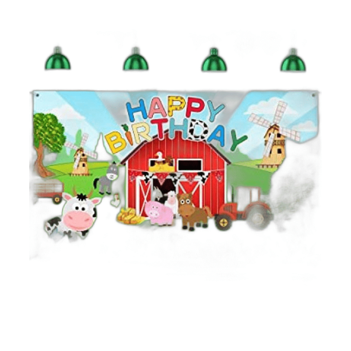 Tatuo Suministros de fiesta de cumpleaños de granja fondo