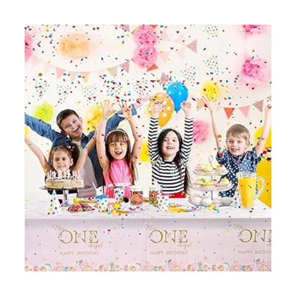 Mantel de plástico para fiesta de primer cumpleaños 3_5