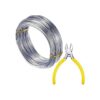 Tatuo Alambre de aluminio plateado de 32.8 ft 0.118 in_1