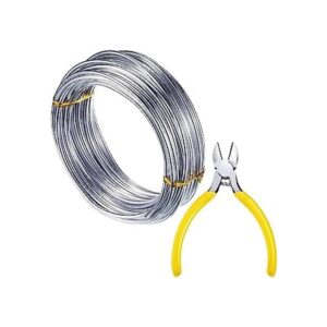 Tatuo Alambre de aluminio plateado de 32.8 ft 0.118 in_1