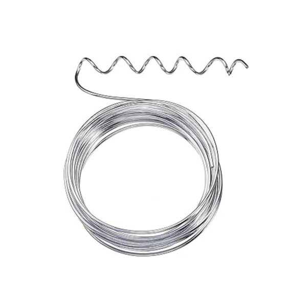 Tatuo Alambre de aluminio plateado de 32.8 ft 0.118 in_2